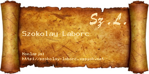 Szokolay Laborc névjegykártya